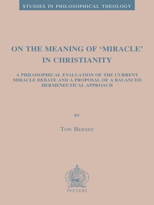 cover image of On the Meaning of 'Miracle' in Christianity